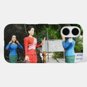 Pulling Faces Behind Your Back iPhone 16 Case