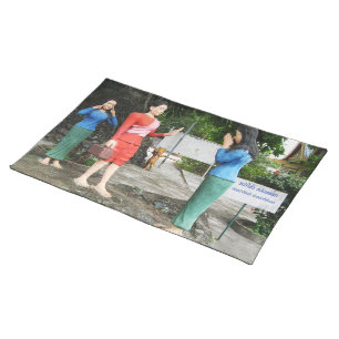 Pulling Faces Behind Your Back Cloth Placemat