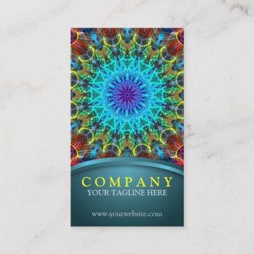 Customizable Pulling In Mandala Business Card Template