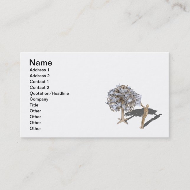Pulling Money Off Money Tree Business Card (Front)