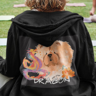 Pullover hoodie CHOW art on front and back