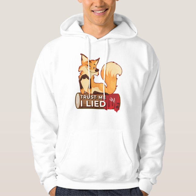Pullover Hoodie: Trust Me (white) (Front)