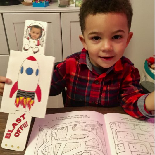 PullPop Rocket Ship Card (The Astronaut)