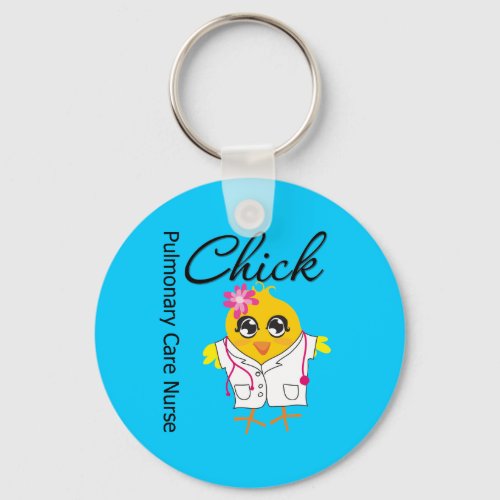 Pulmonary Care Nurse Chick v2 Keychain