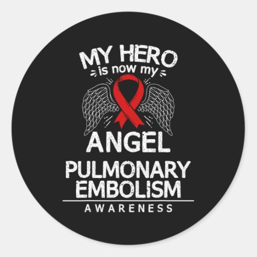 Pulmonary Embolism Survivor Pe Awareness Ribbon  Classic Round Sticker