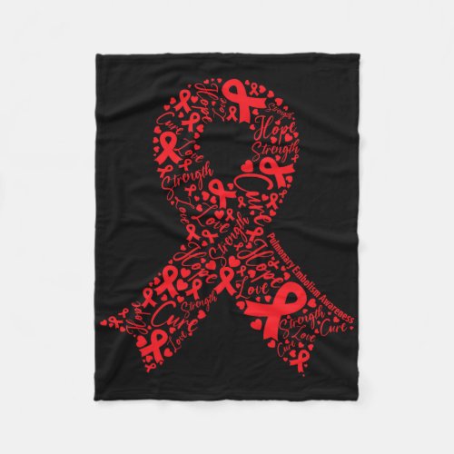 Pulmonary Embolism Warrior Awareness Survivor Figh Fleece Blanket