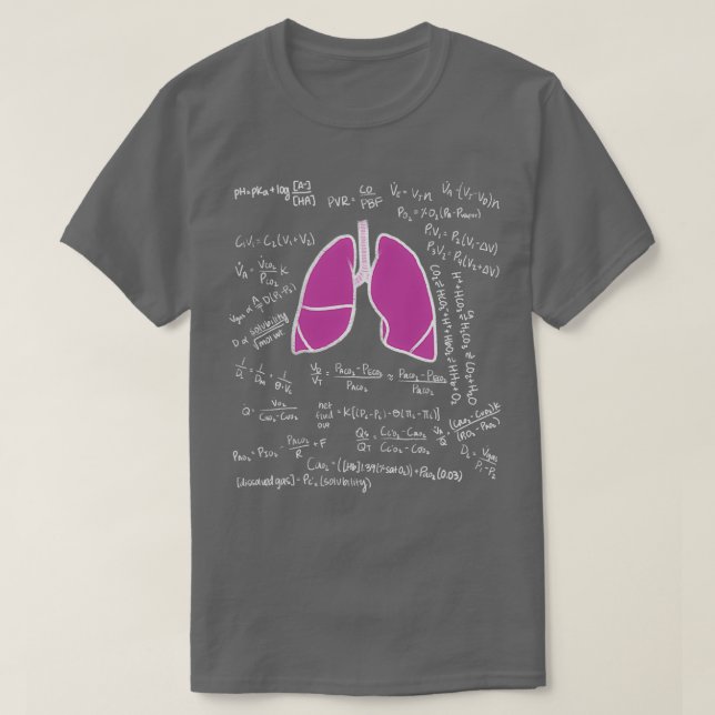 Pulmonary Equations of the Lung T-Shirt (Design Front)
