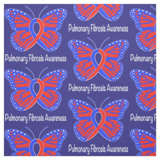Pulmonary Fibrosis Awareness Butterfly Fabric