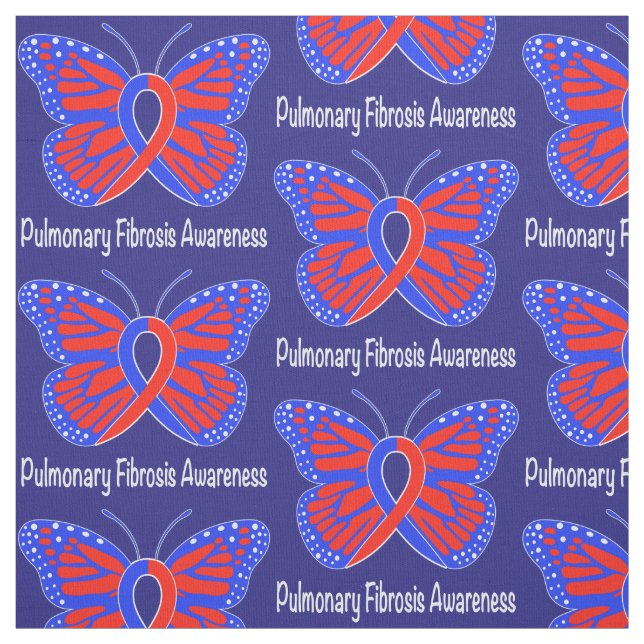 Pulmonary Fibrosis Awareness Butterfly Fabric (Swatch)