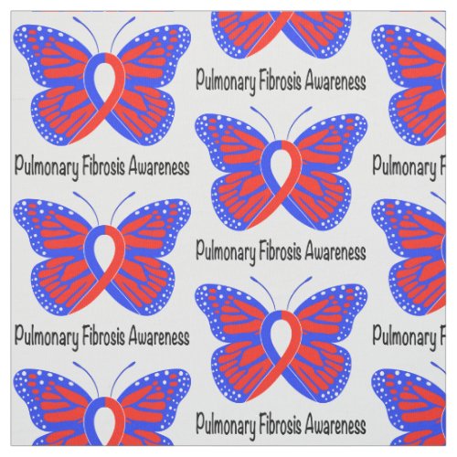 Pulmonary Fibrosis Awareness Butterfly Fabric