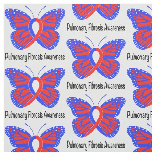 Pulmonary Fibrosis Awareness Butterfly Fabric