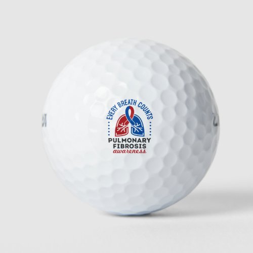 Pulmonary Fibrosis Awareness Every Breath Counts Golf Balls