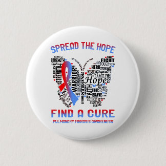 Pulmonary Fibrosis Awareness Month Ribbon Gifts Button