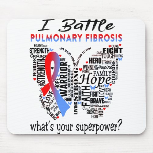 Pulmonary Fibrosis Awareness Month Ribbon Gifts Mouse Pad