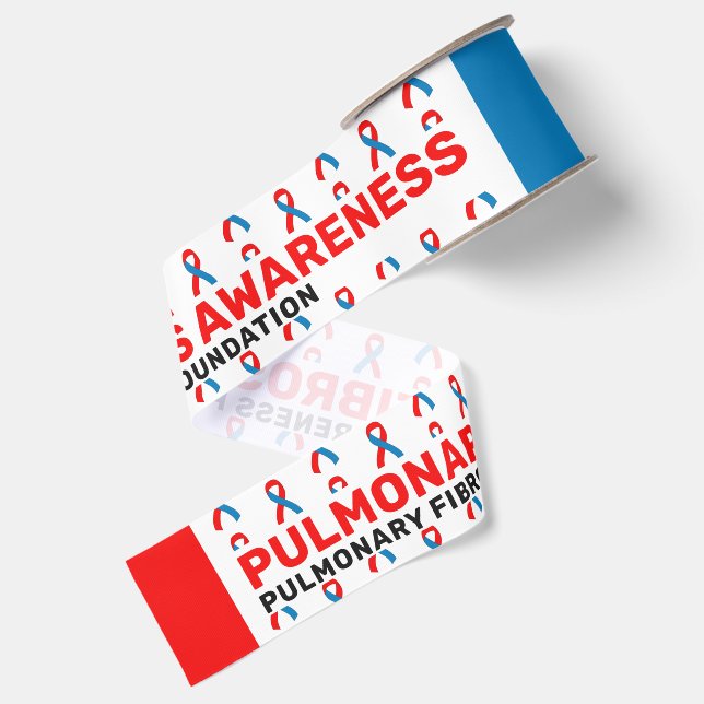 Pulmonary Fibrosis Awareness Pattern Ribbon (Front+Back)