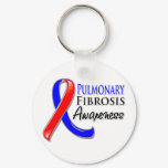 Pulmonary Fibrosis Awareness Ribbon Keychain