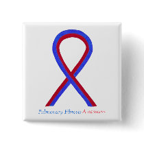 Pulmonary Fibrosis Awareness Ribbon Pin Buttons
