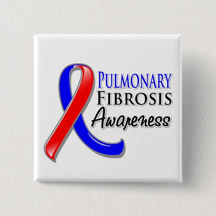 Pulmonary Fibrosis Awareness Ribbon Pinback Button | Zazzle