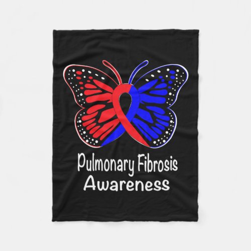 Pulmonary Fibrosis Awareness Warrior Red amp Blu Fleece Blanket