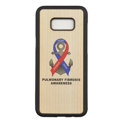 Pulmonary Fibrosis Awareness with Anchor of Hope Carved Samsung Galaxy S8+ Case