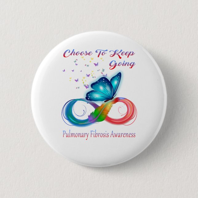 Pulmonary Fibrosis Button (Front)