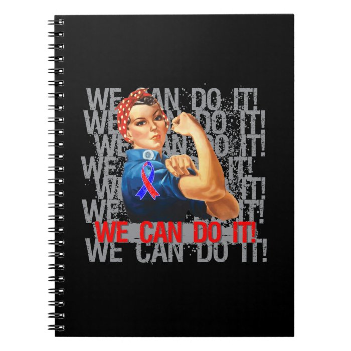 Pulmonary Fibrosis Rosie WE CAN DO IT Spiral Note Books