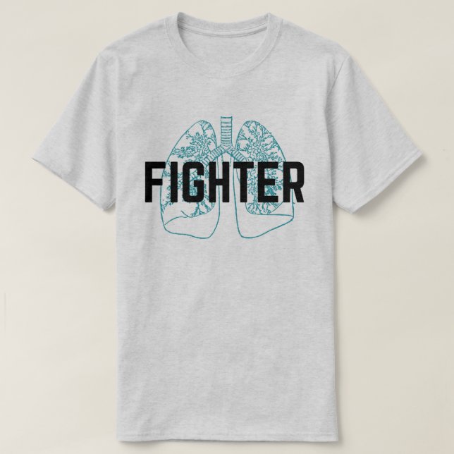 Pulmonary Fighter Men's Blue T-Shirt (Design Front)
