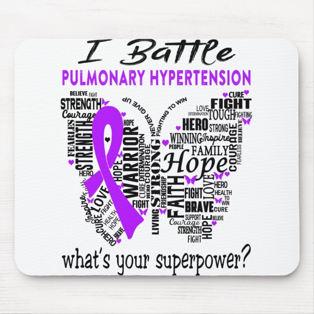 Pulmonary Hypertension Awareness Month Ribbon Gift Mouse Pad (Front)