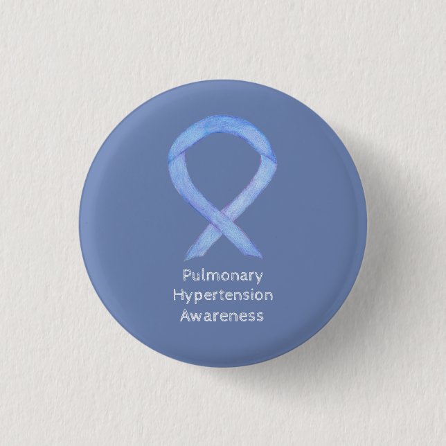 Pulmonary Hypertension Awareness Ribbon Custom Pin (Front)