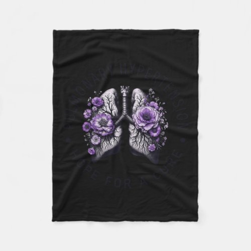 Pulmonary Hypertension Awareness Survivor Fighter  Fleece Blanket