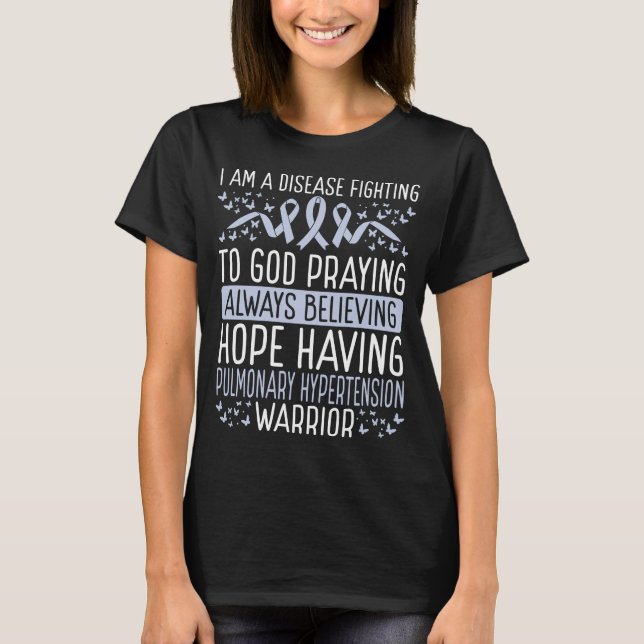Pulmonary Hypertension Warrior Awareness Ribbon T-Shirt (Front)