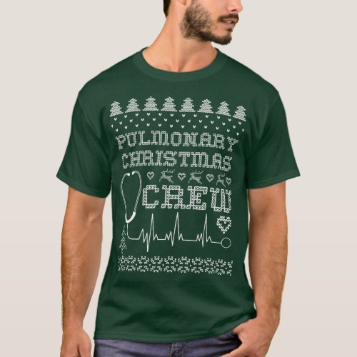 Pulmonary Nurse Christmas Shirt Lung Nurse Crew Re