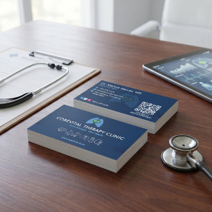 Pulmonary Rehab Business Modern Blue Barcode Card