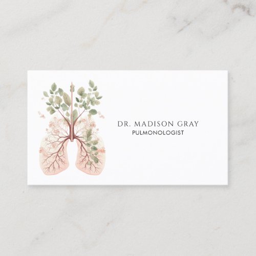 Pulmonologist Business And Appointment Business Card
