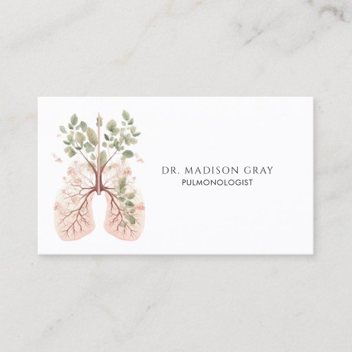 Customizable Pulmonologist Business And Appointment Business Card