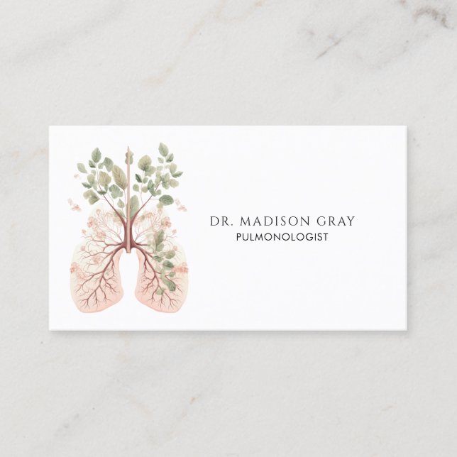 Pulmonologist Business And Appointment Business Card (Front)