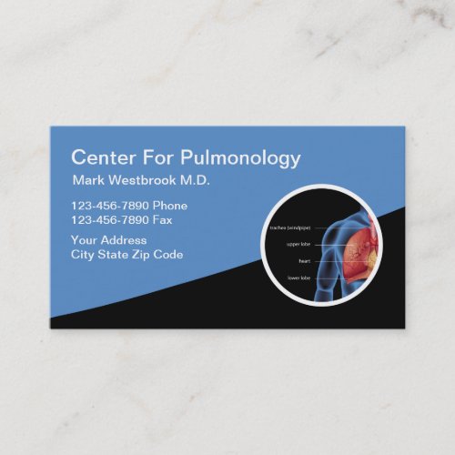 Pulmonologist Medical Appointment Business Cards