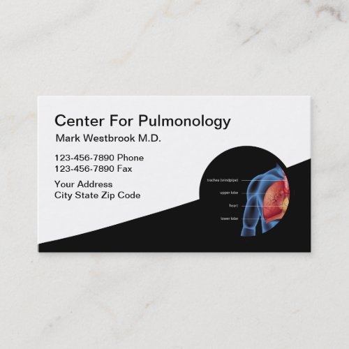 Pulmonologist Medical Business Cards