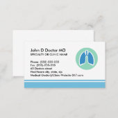 Pulmonology pulmonologist  business card (Front/Back)