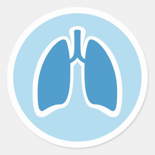 Pulmonology pulmonologist round lung stickers