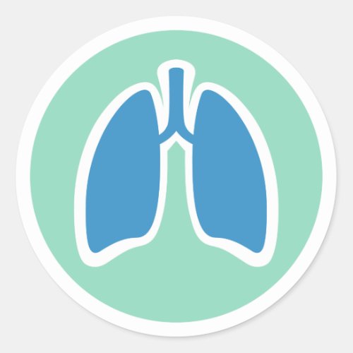 Pulmonology pulmonologist round lung stickers