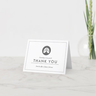 Pulmonology Themed   Minimalist Thank You Card