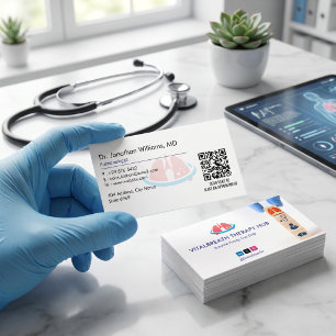 Pulmonology Therapy Business Simple White Card