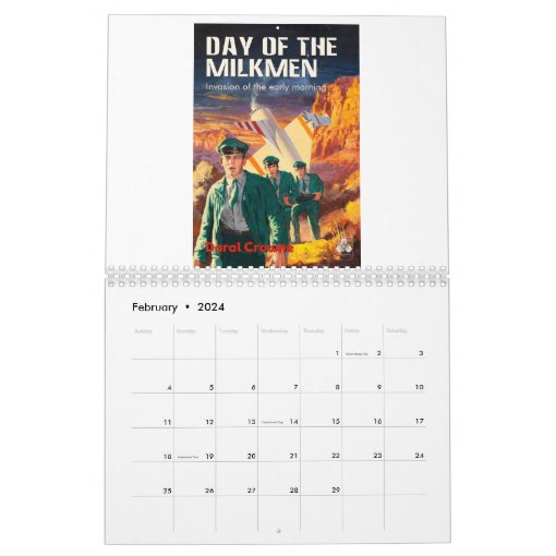 Pulp Attack! The Imaginary Books of Daral Crowne Calendar Zazzle