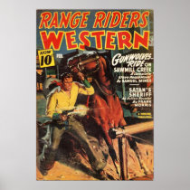 Pulp Cover Western  Range Riders pulp art