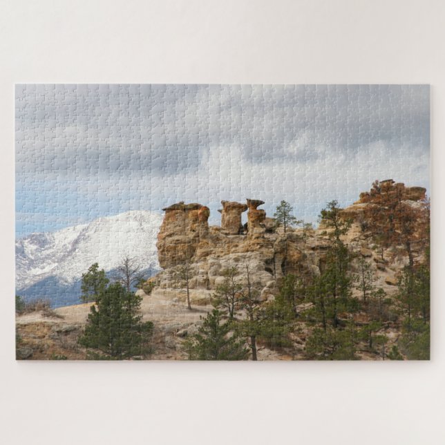 Pulpit Rock with Pikes Peak Jigsaw Puzzle (Horizontal)