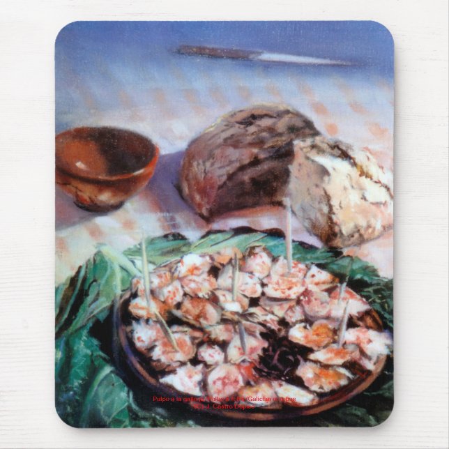 Pulpo a la gallega/Polbo á feira/Galician octopus Mouse Pad (Front)
