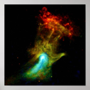 Pulsar B1509 - Hand of God X-Ray Nebula NASA Photo Poster