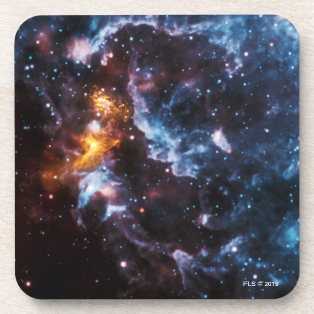 Pulsar Neutron Star Galaxy Image Beverage Coaster (Front)