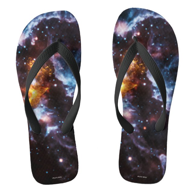 Pulsar Neutron Star Galaxy Image Flip Flops (Footbed)